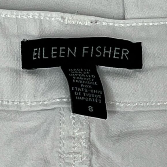 Eileen Fisher white organic cotton skinny ankle jeans size 8 - Picture 14 of 16